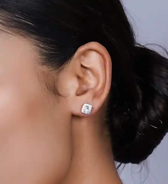 Radiant Square Crystal Studs